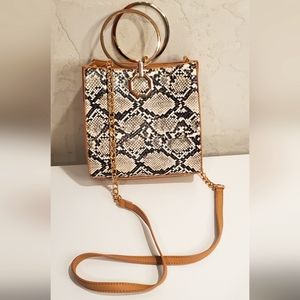Snake skin handbag